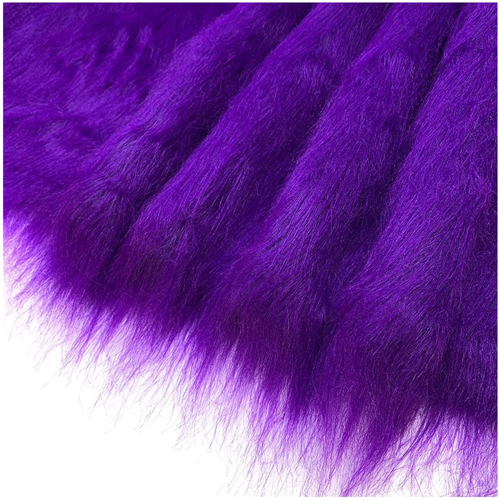 tejido de piel sintética polar, Material artesanal de lujo de piel sintética esponjosa de 180 cm de ancho(Dark Purple,1.8x1m(70x39in))