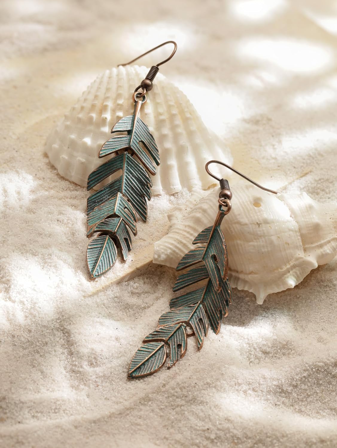 MINACHI Ethnic Vintage Bohemian Retro Antique Turquoise Color Theme Dangle Drop Earrings, Boho Jewelry Gift for Women - Image 4