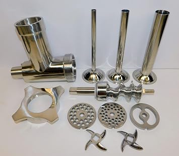 Stainless Steel Meat Grinder Attachment for mixer Sausage Stuffing Kit L8