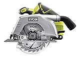 RYOBI - Scie Circulaire Sans Fil 18V ONE+ R18CS-0 – Lame Ø165mm, Réglage Profondeur et Inclinaison, Poignée GripZone, lame 24 dents - Batterie Non Incluse Ø 165 mm Génération 3 - Sans batterie