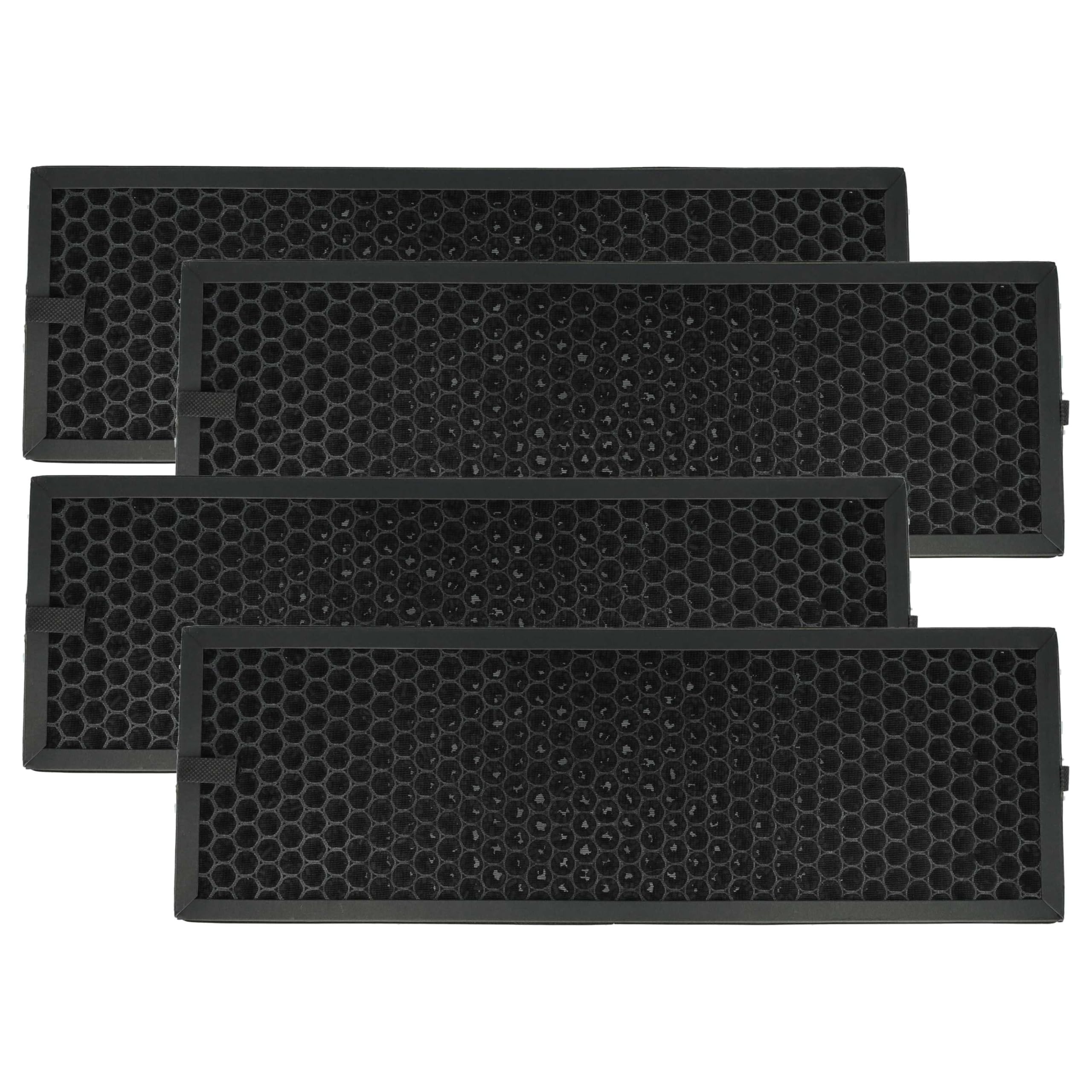 vhbw 4 x filtr z węglem aktywnym kompatybilny z Braun Scan & Clean BFD104BE | Scan & Clean BFD104BE2 oczyszczacz powietrza – filtr powietrza, czarny