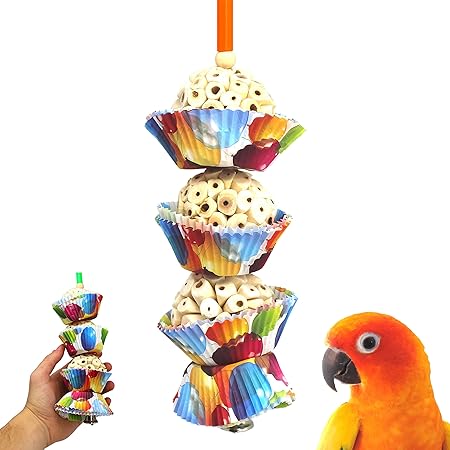 Gold Heels Bonka Bird Toys 1242 Helix - Colorful Shreddable Parrot Toy For Budgies Cockatoos African Greys More 374342 - Foto 8