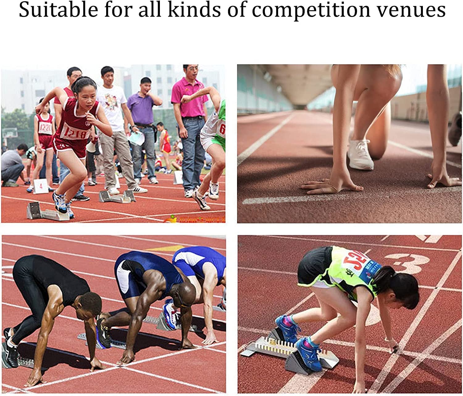 Plataformas de Salida para Atletismo, Tacos de Salida para competición, Tacos de Sprint, para escuelas, Campos de Entrenamiento, Pistas de plástico.