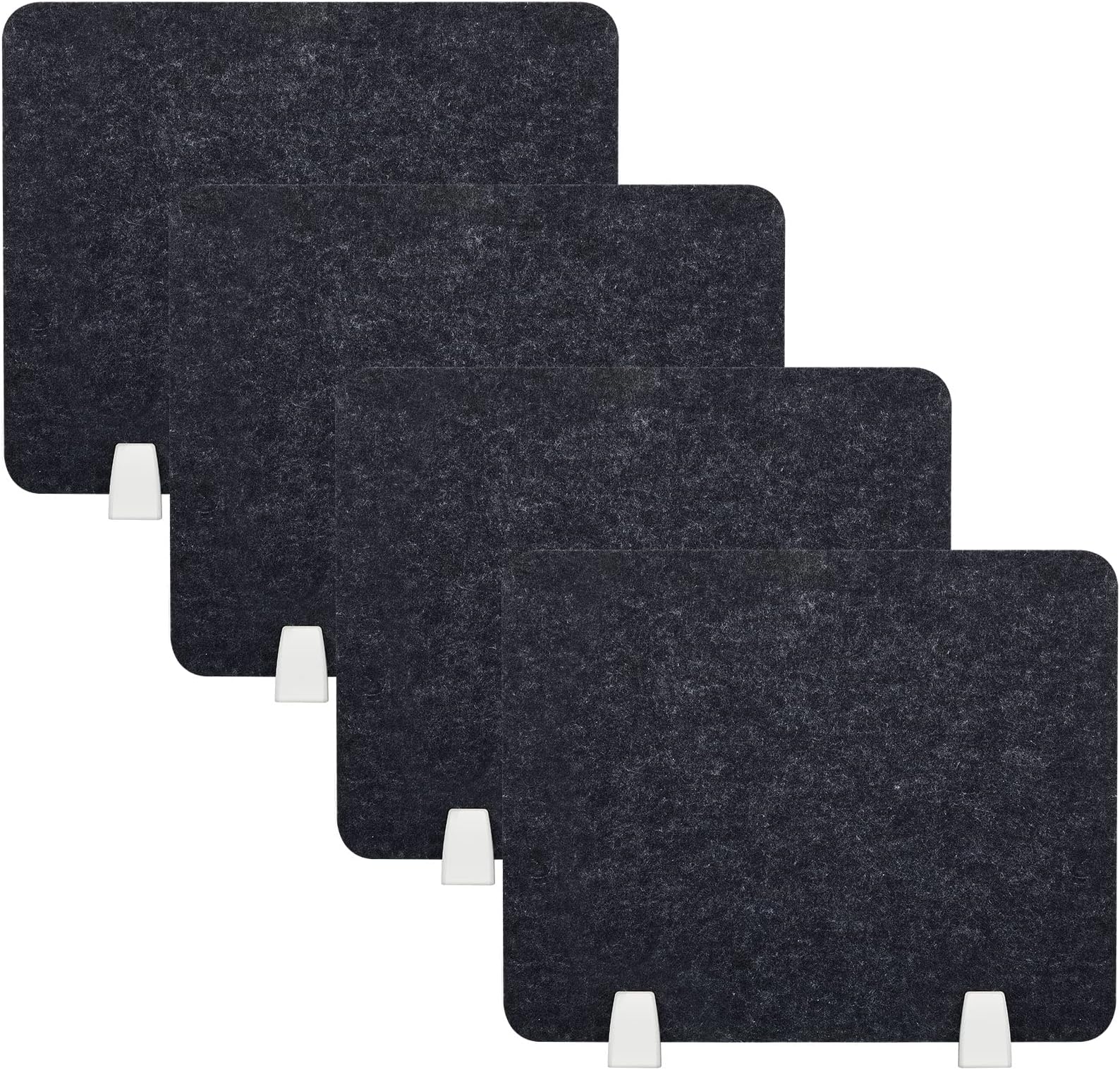 4 Pcs Acoustic Desk Divider Desktop Privacy Panel 16 x 20 Inch for Desk Cubicle Office Separator Panel Sound Absorbing Noise Reducing Tabletop Divider for Visual Distractions