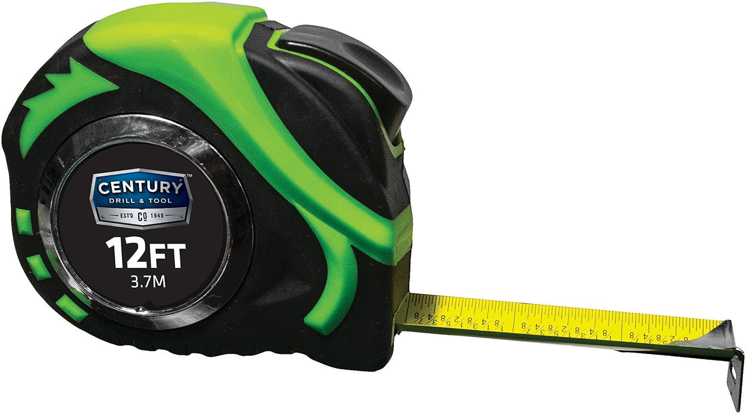 Century Drill & Tool 72816 High Visibility Tape Measure, 12-Foot