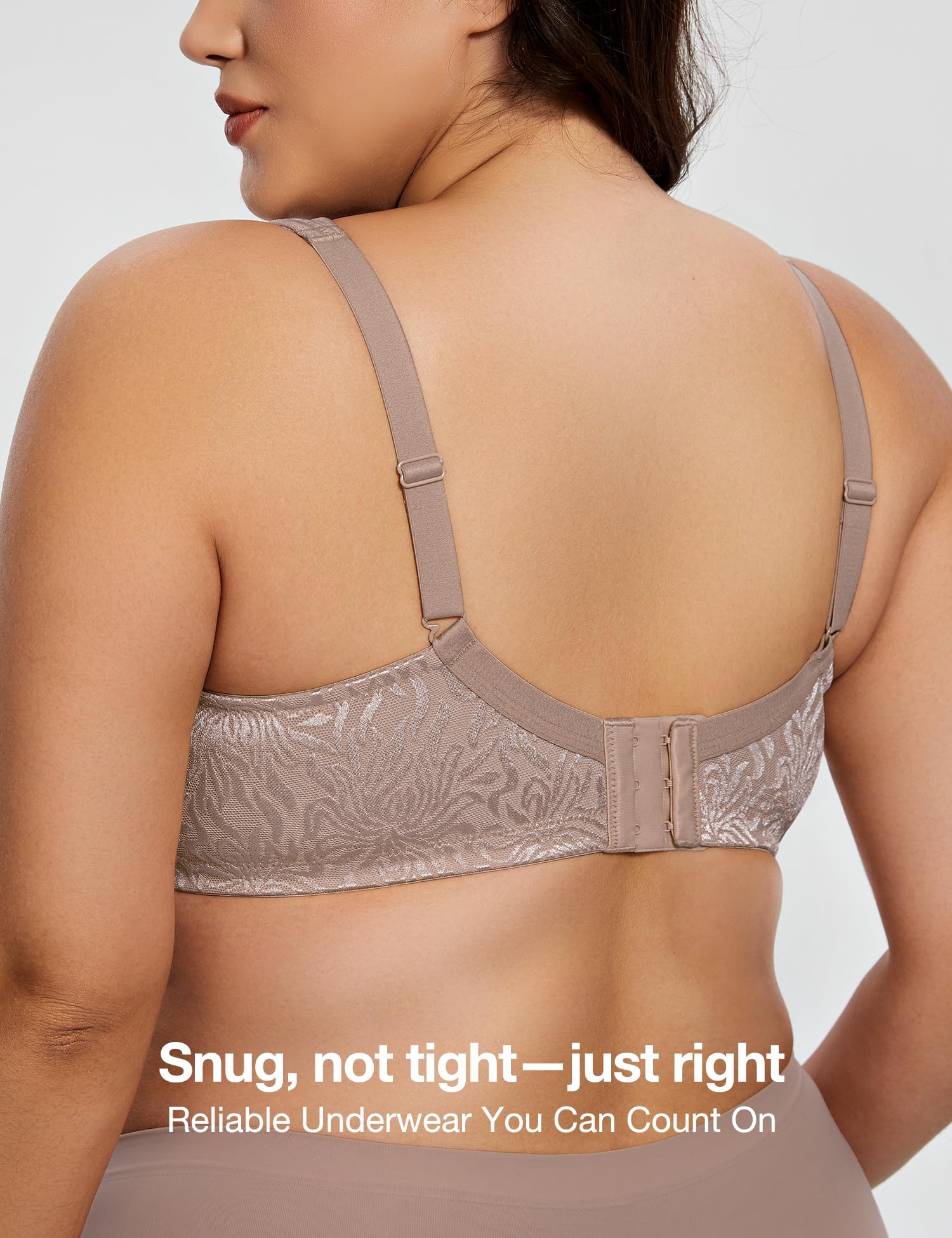 Deyllo Donna Reggiseno Coppa Piena Reggiseno Senza Ferretto Supporto Comodo
