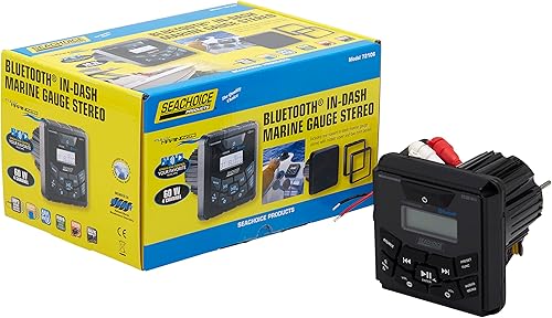 SEACHOICE Estéreo marino Bluetooth en el tablero, indicador redondo, receptor