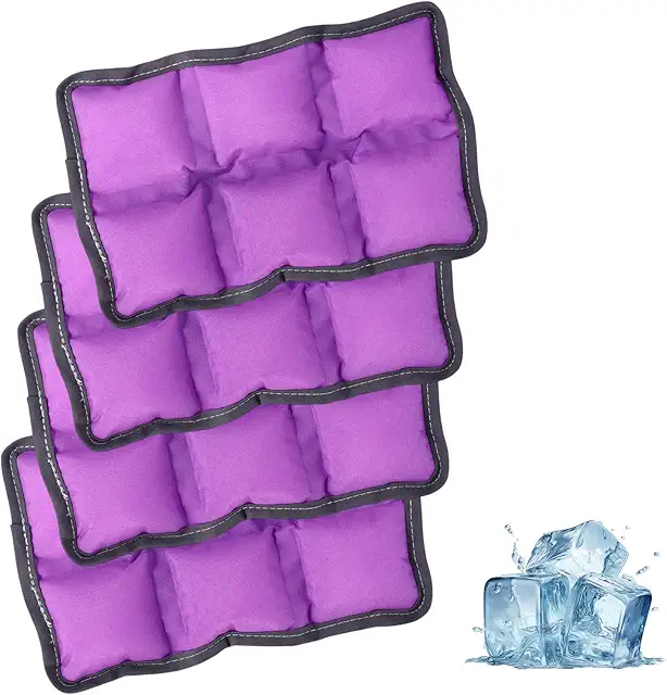 4pcs Lunch Box Cooling Elements - Durable Reusable Ice Packs for Outdoor Hiking Camping Fishing (Purple)