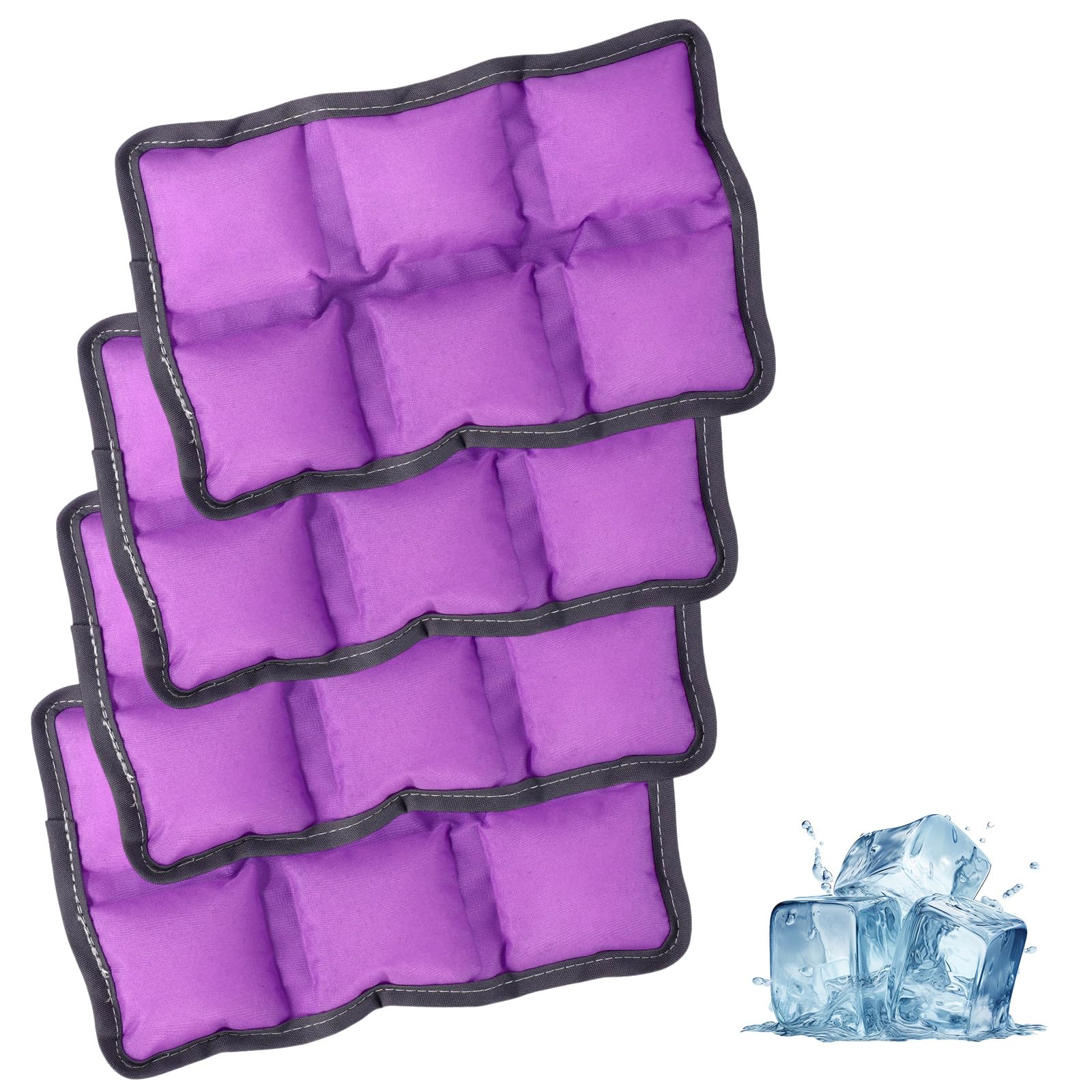 Lyreh 4pcs Lunch Box Ice Packs, Long Lasting Reusable Lunch Box Freezer Packs Blocks Cool Bag Practical Cooler Accessories for Outdoor Hiking Camping Fishing (Purple) โ image 1