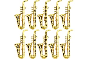 Kisangel Toy Trumpet 10pcs Miniature Saxophone Ornament