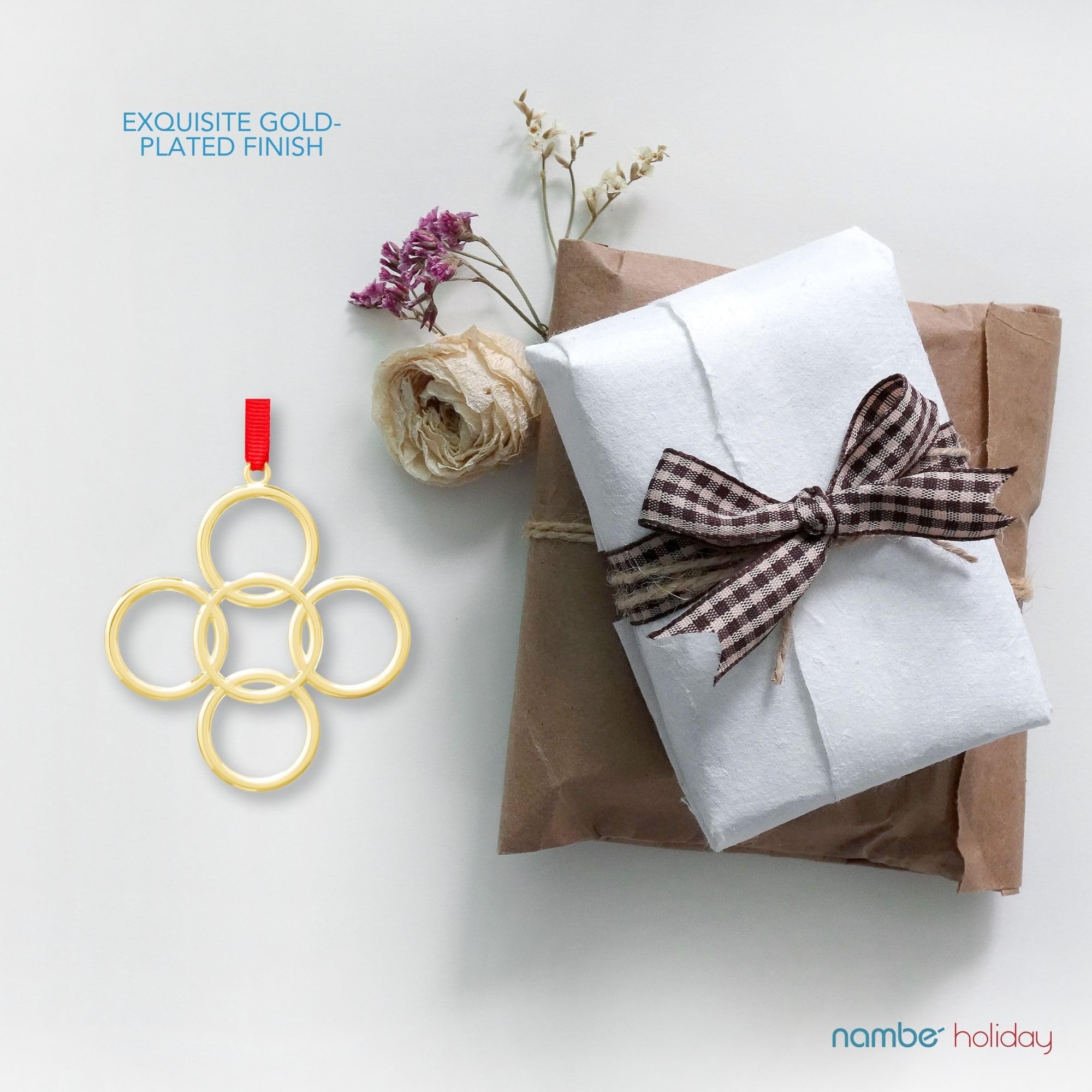 Amazon.com: Nambe Twelve Days of Christmas Ornament – Five Golden