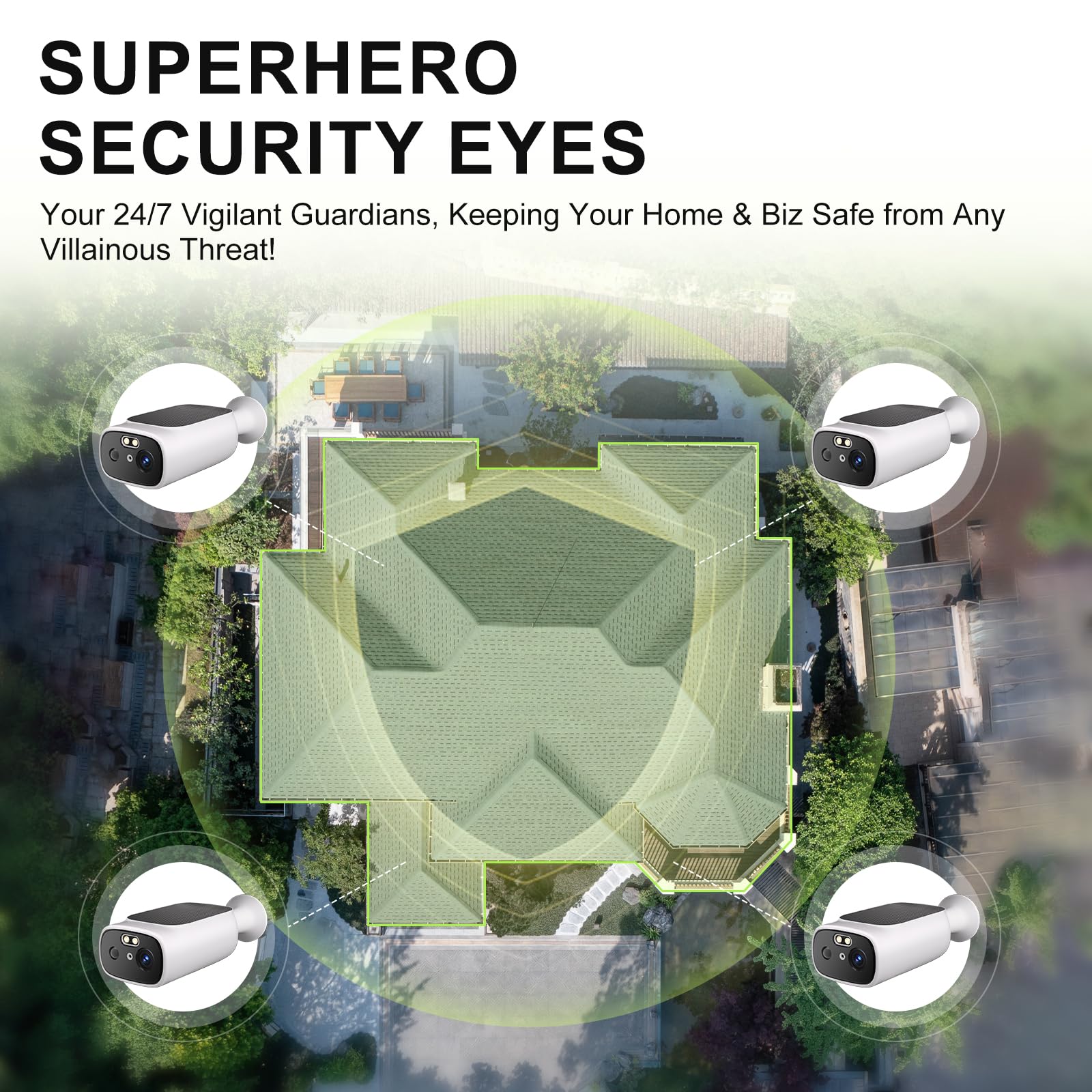 2K Solar Security Cameras - Wireless Outdoor -7