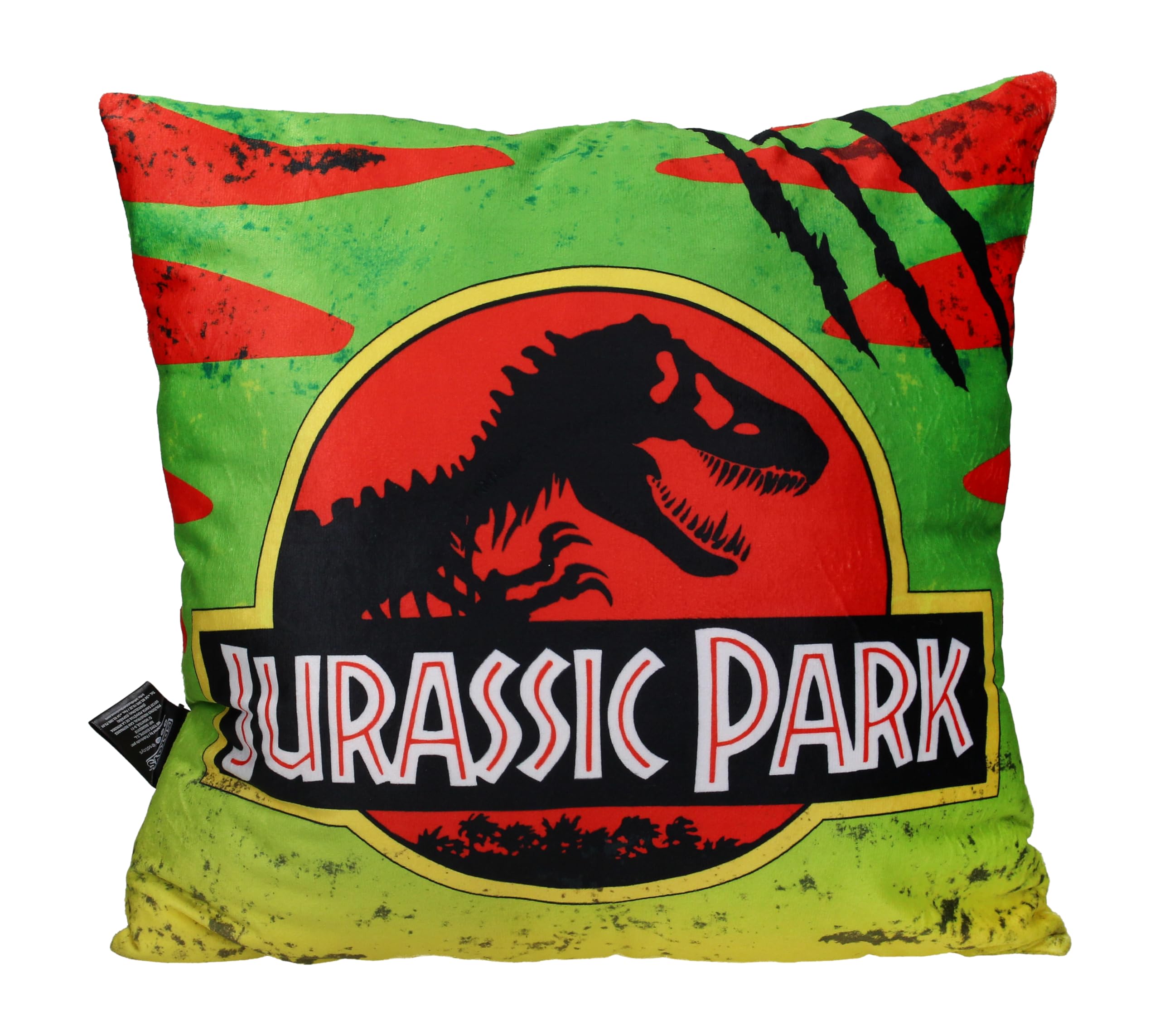 SD TOYS - Cuscino quadrato con logo auto Jurassic Park - Imballaggio sottovuoto - Misure 45 x 45 cm