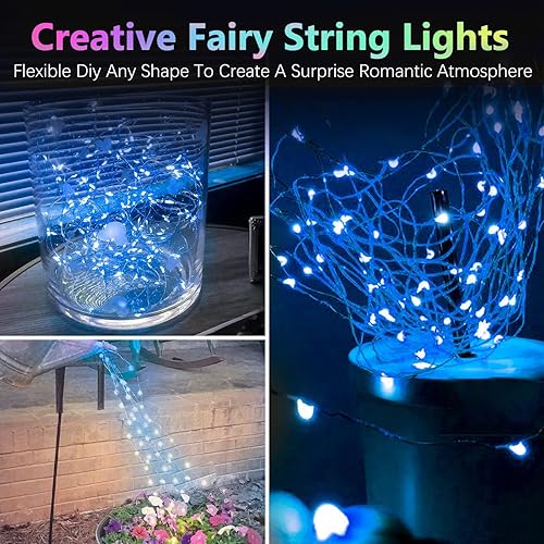 Miniatura 45 de Paquete de 2 series de 60 luces LED, con forma de bellota, funcionan con pilas, 20 pies, control remoto, impermeables, 8 modos, decoración de otoño