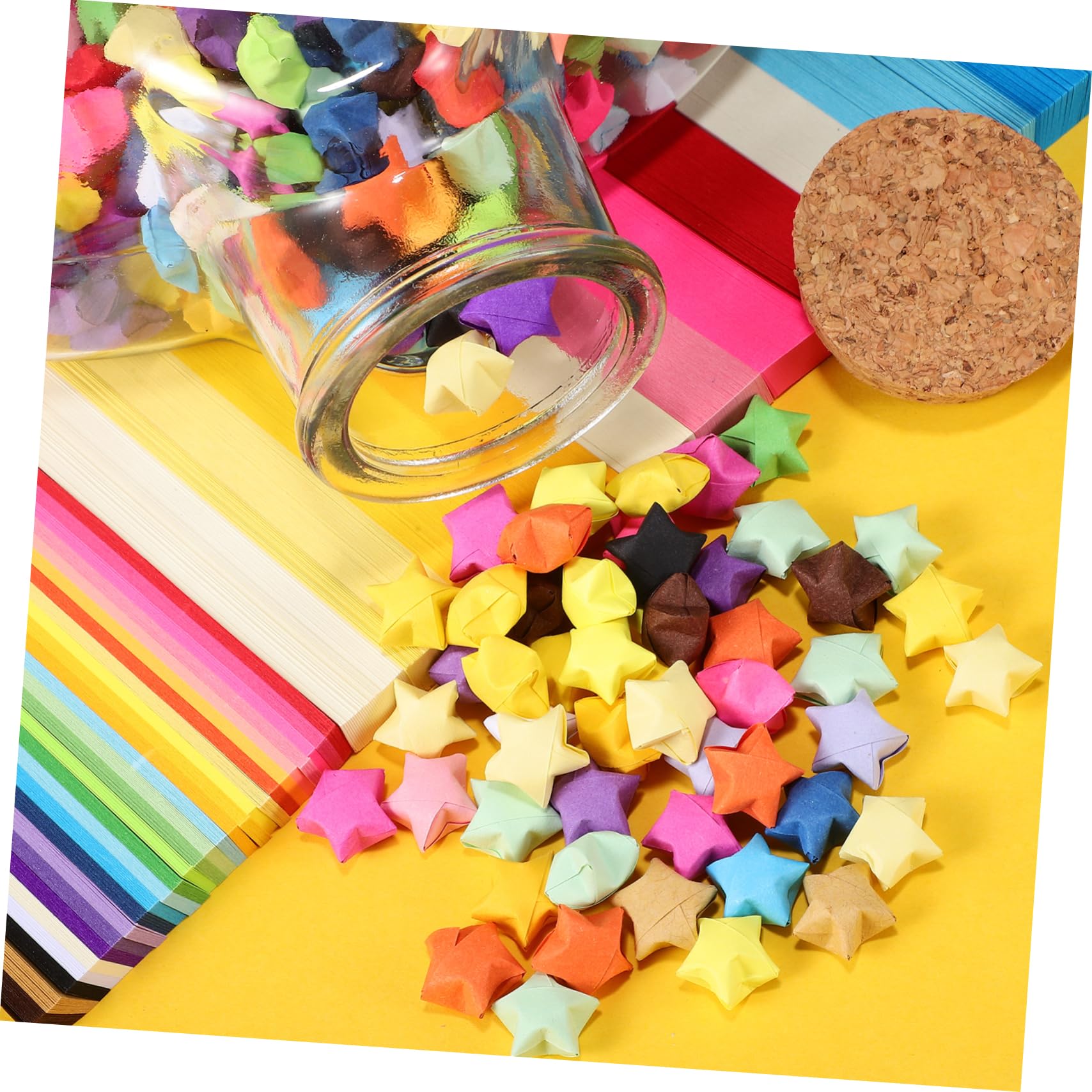 Bouteille à Vœux en Papier Étoile, 1 Set, Décoration