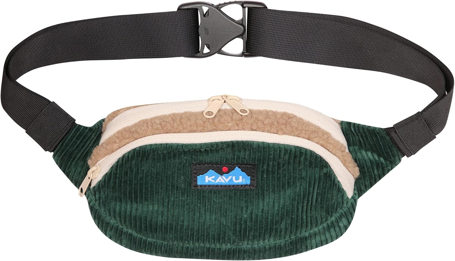 KAVU Snuggy Spectator Belt Bag Fleece Cord Hip Fanny Pack