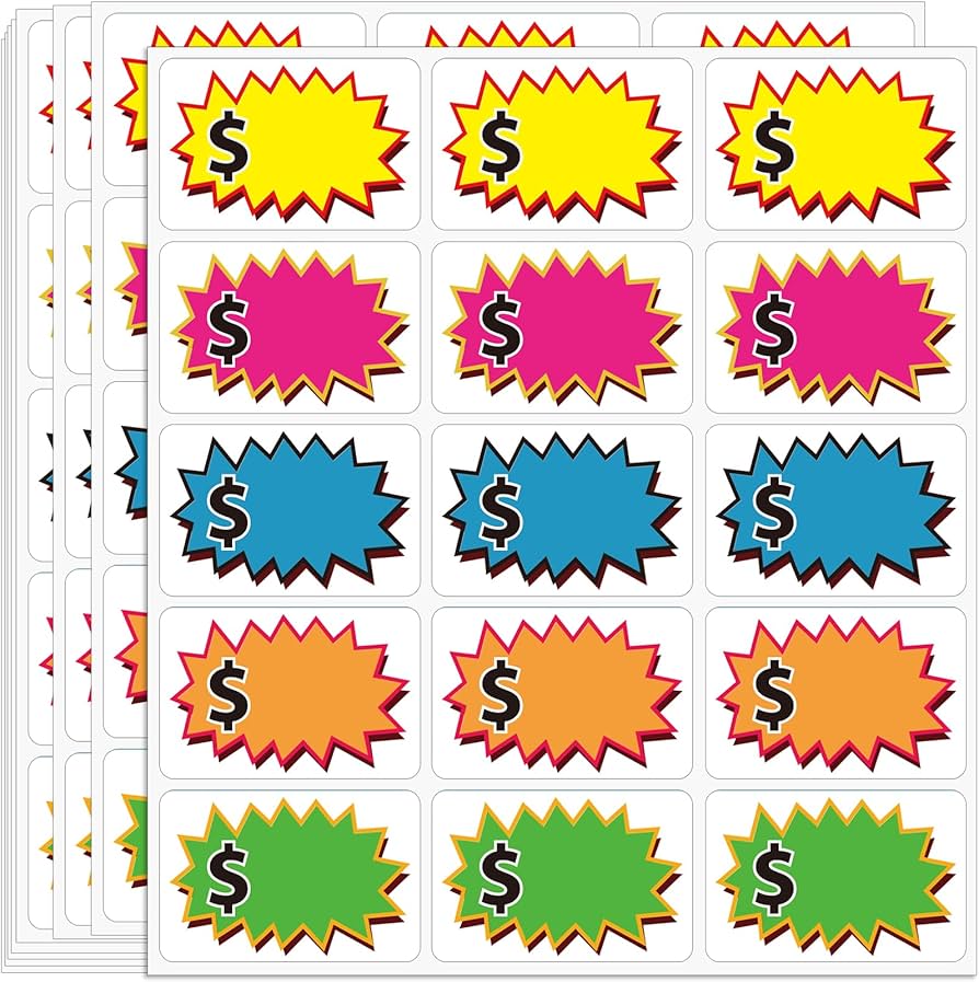 amazon-com-leezmark-210-pcs-garage-sale-stickers-removable-adhesive-yard-sale-price-tags-2-x3-office-products for Free Printable Yard Sale Price Tags Amazon.com : Leezmark 210 Pcs Garage Sale Stickers, Removable Adhesive Yard Sale Price Tags, 2