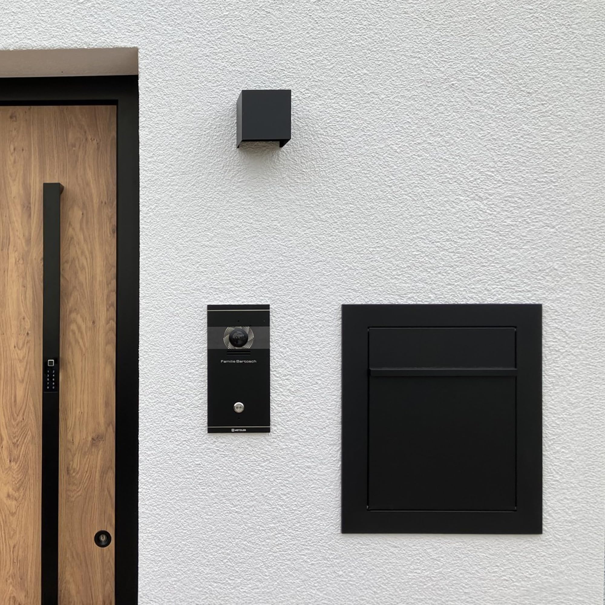 Metzler VDM10 2.0 video portero con abridor de puerta, IP de 2 hilos - intercomunicador de puerta con cámara HD, 1 sistema de intercomunicación familiar en casa familiar, aplicación para teléfono