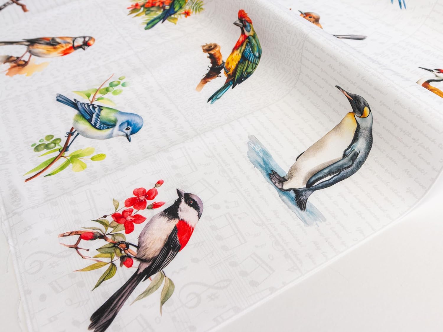 Fabrics Birds. Cotton Charm Packs, Fat Quarters Bundles, 42 Different Motifs. Ideal for Quilts, Sewing, Blankets, and I Spy Games for Kids, 36" x 31" Continuous Panel