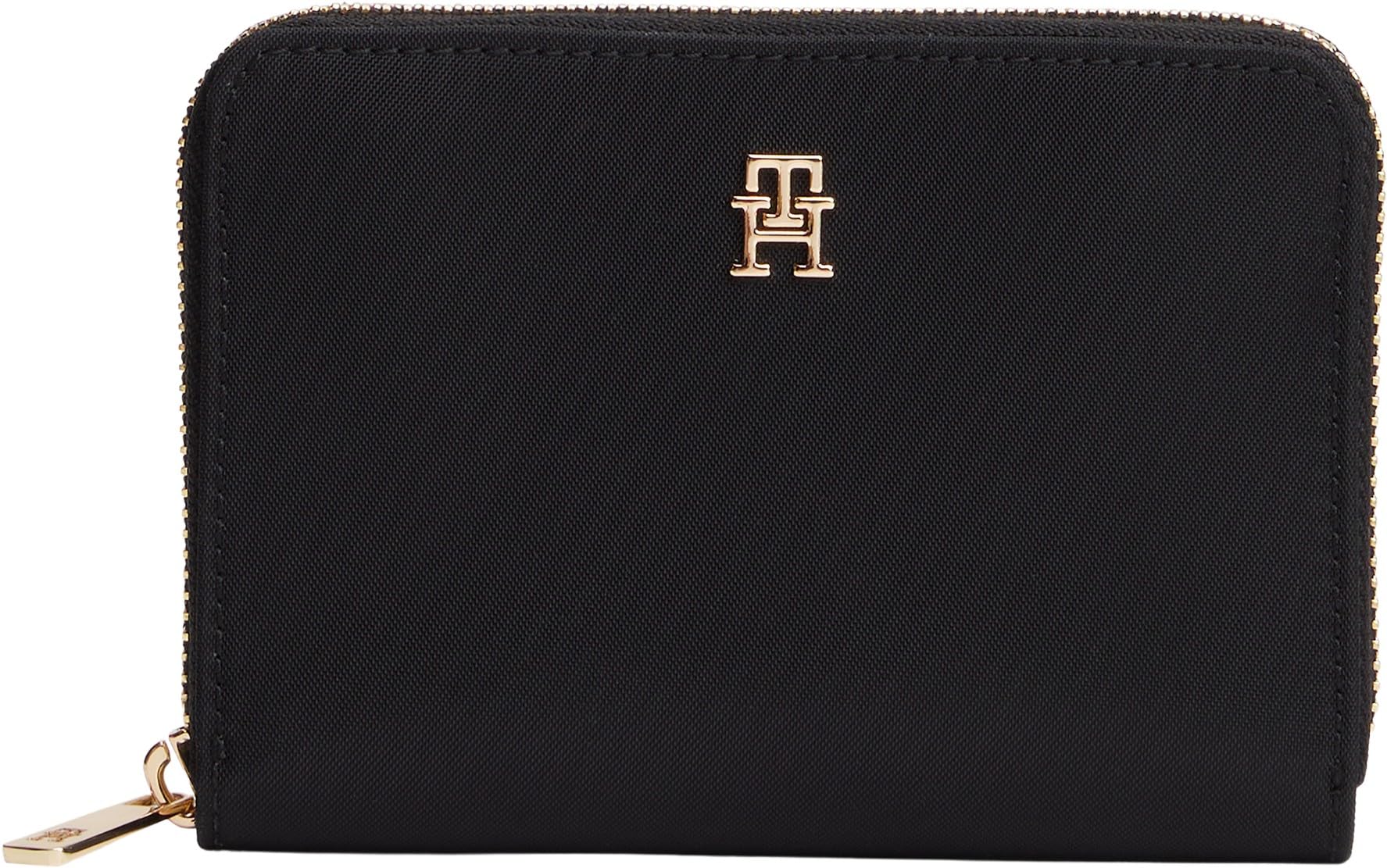 Tommy Hilfiger Women’s Icon Nylon Purse with Zip, Black (Black), One Size
