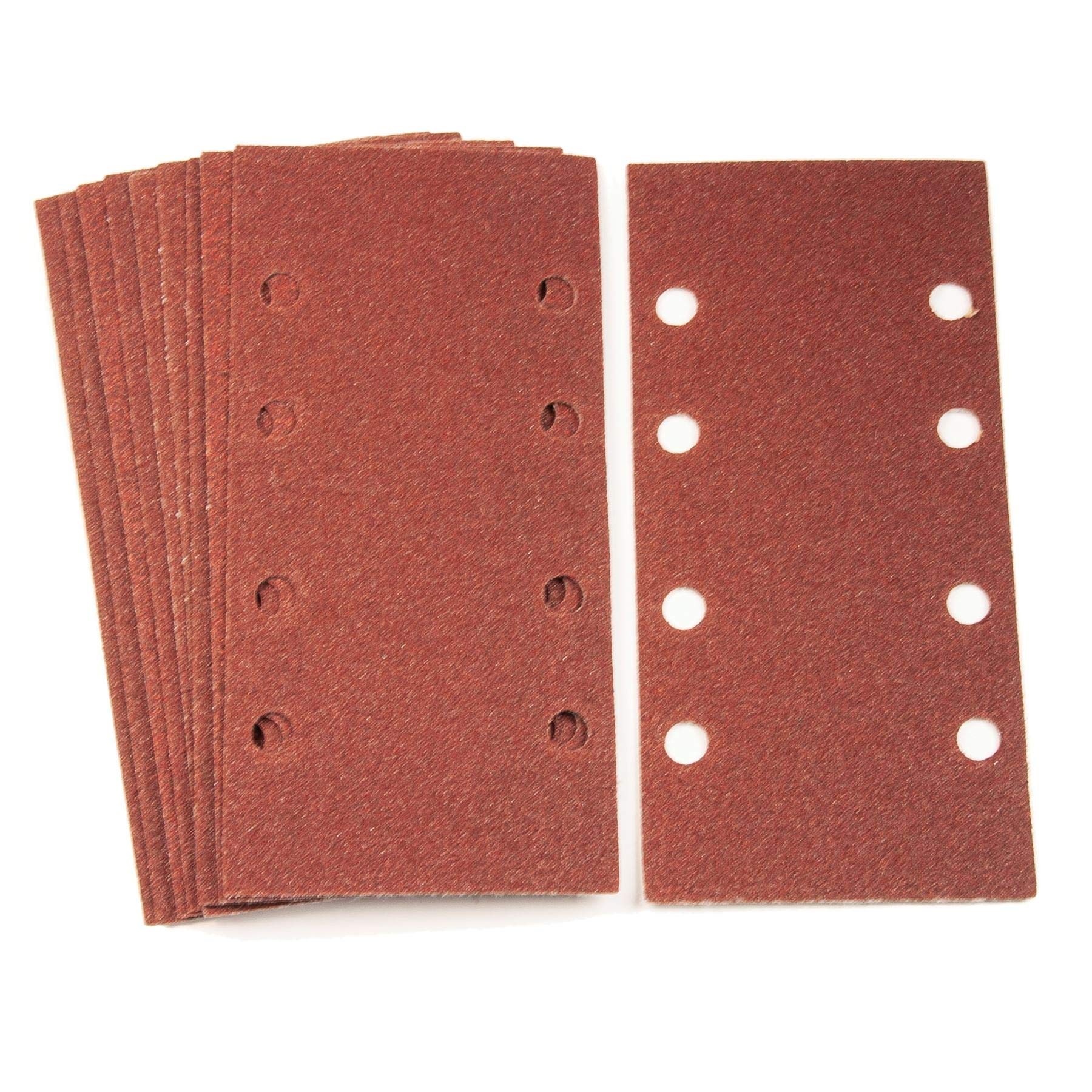 80 Grit (Coarse) Sanding Sheet 1/3 Sander 93mm x 190mm Hook and Loop 10 Pack