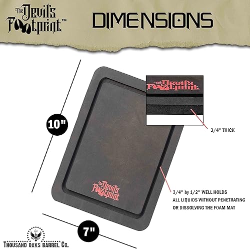 Miniatura 9 de Devil's Footprint Barrel Mat (para barriles de 10 a 20 litros)  Para barriles de whisky mini, barriles de vino envejecidos de roble  Evita manchas