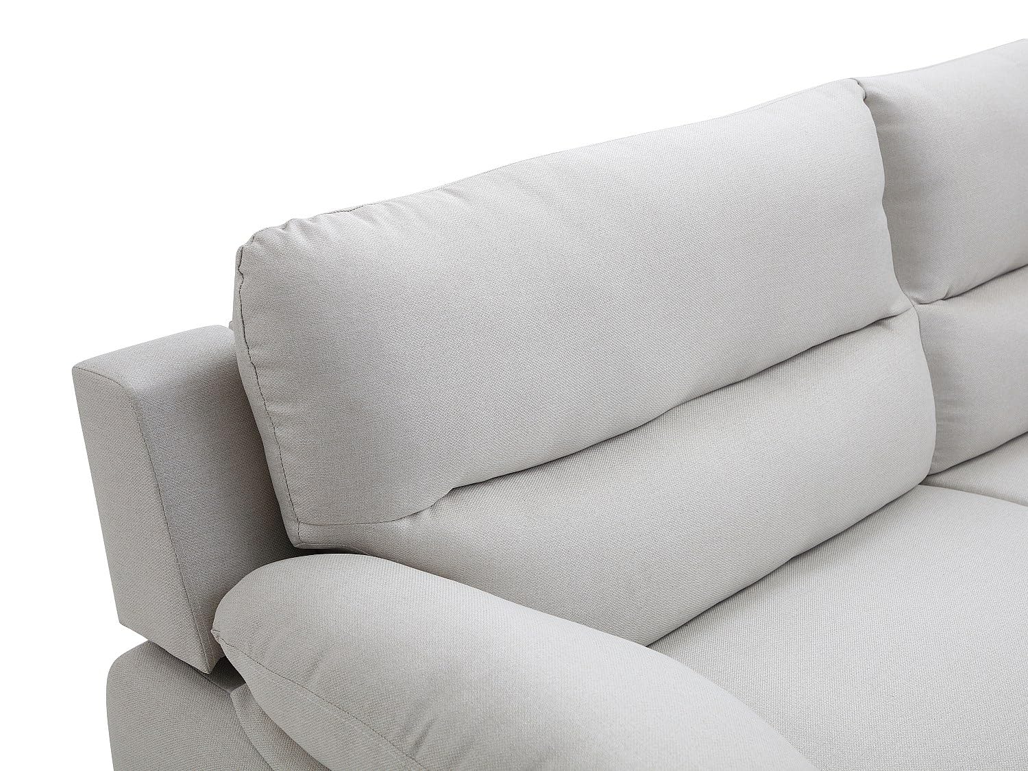 Vente-unique - Canapé 3 Places en Tissu Beige Manoa