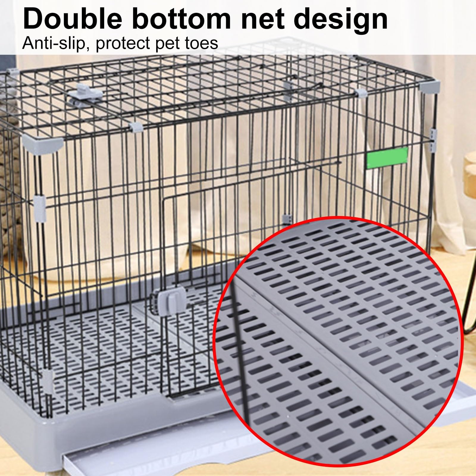Jaula para Conejos para Interior y Exterior, para Hurones, Chinchillas, Jaula para Animales Pequeños, Jaula para Conejos Grandes(Green,99 * 62 * 70cm/39 * 24 * 28in)