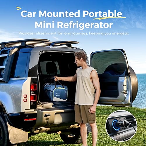 Miniatura 8 de Enfriador eléctrico portátil enchufable de 12 V para automóvil, bolsa calentadora para vehículo, cable de alimentación de CC, bolsa de almuerzo