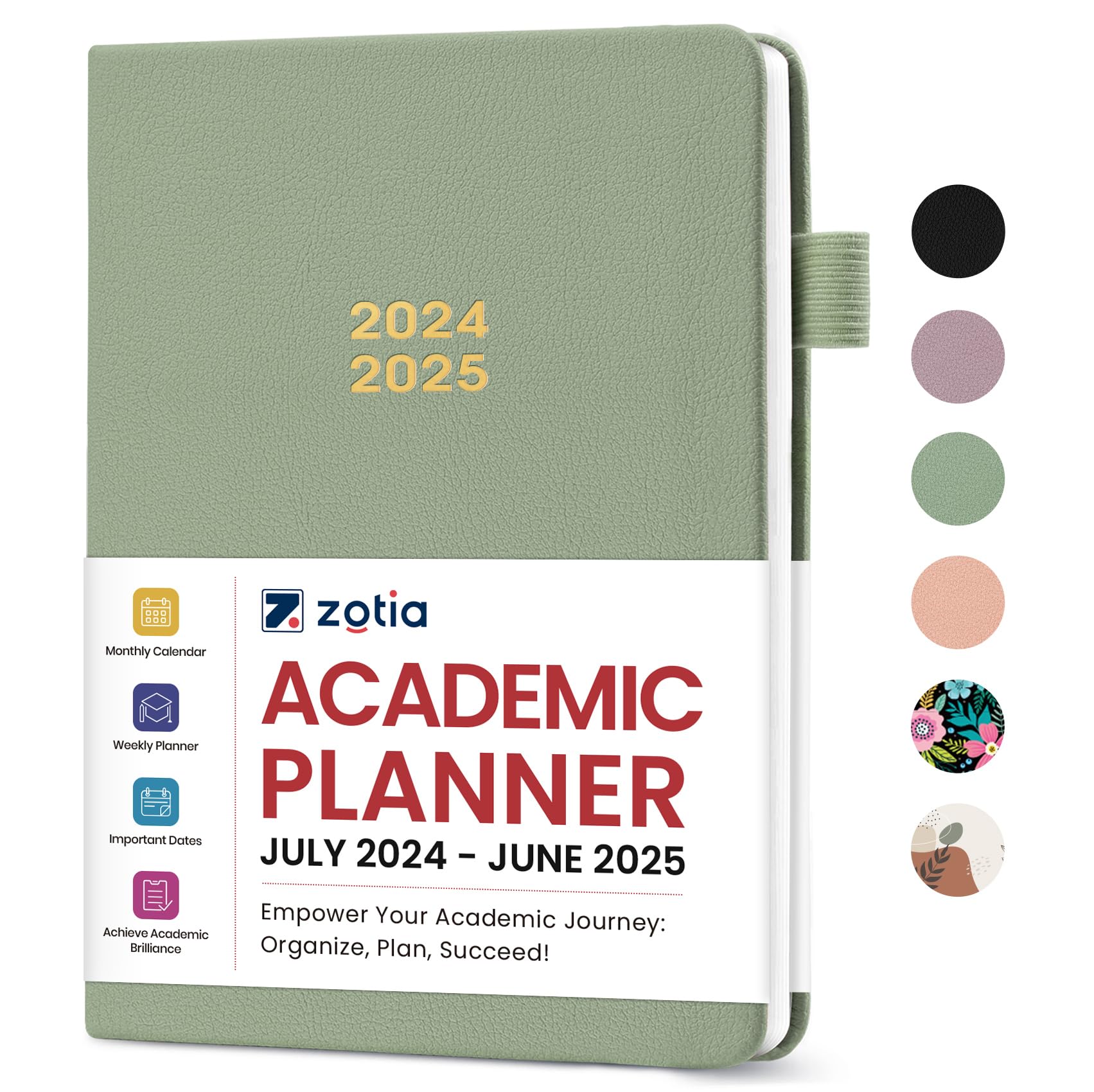 Academic Planner 2024-2025, Monthly & Weekly Calendar Planner Runs from July 2024 to June 2025, Hardcover School Teacher Student Planner, Perfect for