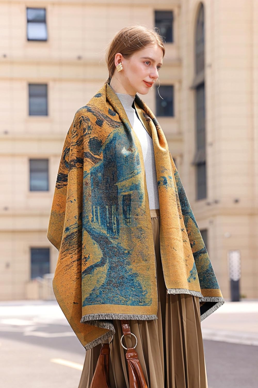 Wander Agio Winter Pashmina Shawls and Wraps Blanket Fashion Shawl Decoration Scarves Handmade Embroider Womens Paisley Scarf - Image 6