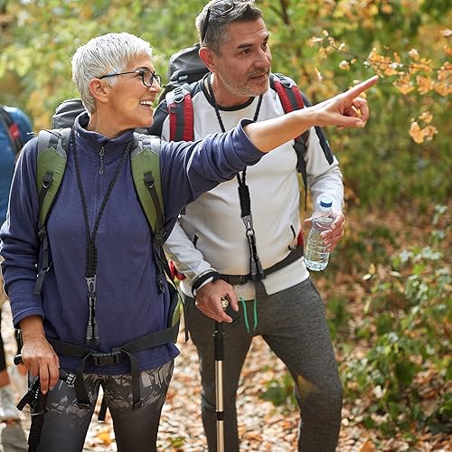 Miniatura 6 de Frienda Juego de 2 Cordones de Paracord de Servicio Pesado Collar de Silbatos Correa Trenzada 550 Cordón de Llavero para Actividades al Aire Libre