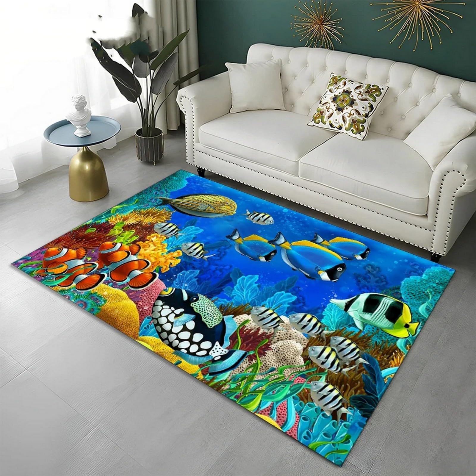 Tapis de salon moderne 160x200 cm déco maison tapis de sol animaux 3D