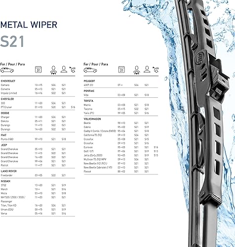 Vista 28 de Hella Limpiaparabrisas estándar de goma sin rayas de 16 pulgadas, calidad de equipo original (una sola hoja) se adapta a Chevrolet Dodge Ford Honda