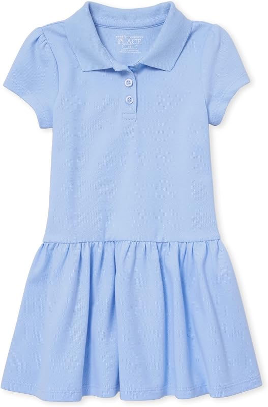 The Children's Place Baby-Girls and Toddler Short Sleeve Pique Polo Dress Drop Waist
