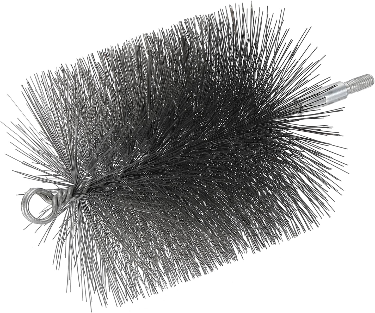 PATIKIL 3.7" Wire Chimney Cleaning Brush, Steel Round Chimney Sweep Brush with 1/4 NPT Fitting for Cleaning Fireplace Burning Stove Tent Dryer Pipes, Silver