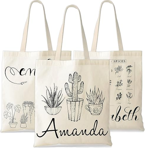 People People Bolsa de mano minimalista personalizada para mujer con nombre  9 opciones de diseño personalizado minimalista de lona reutilizable, disponible en Yaxa Venezuela