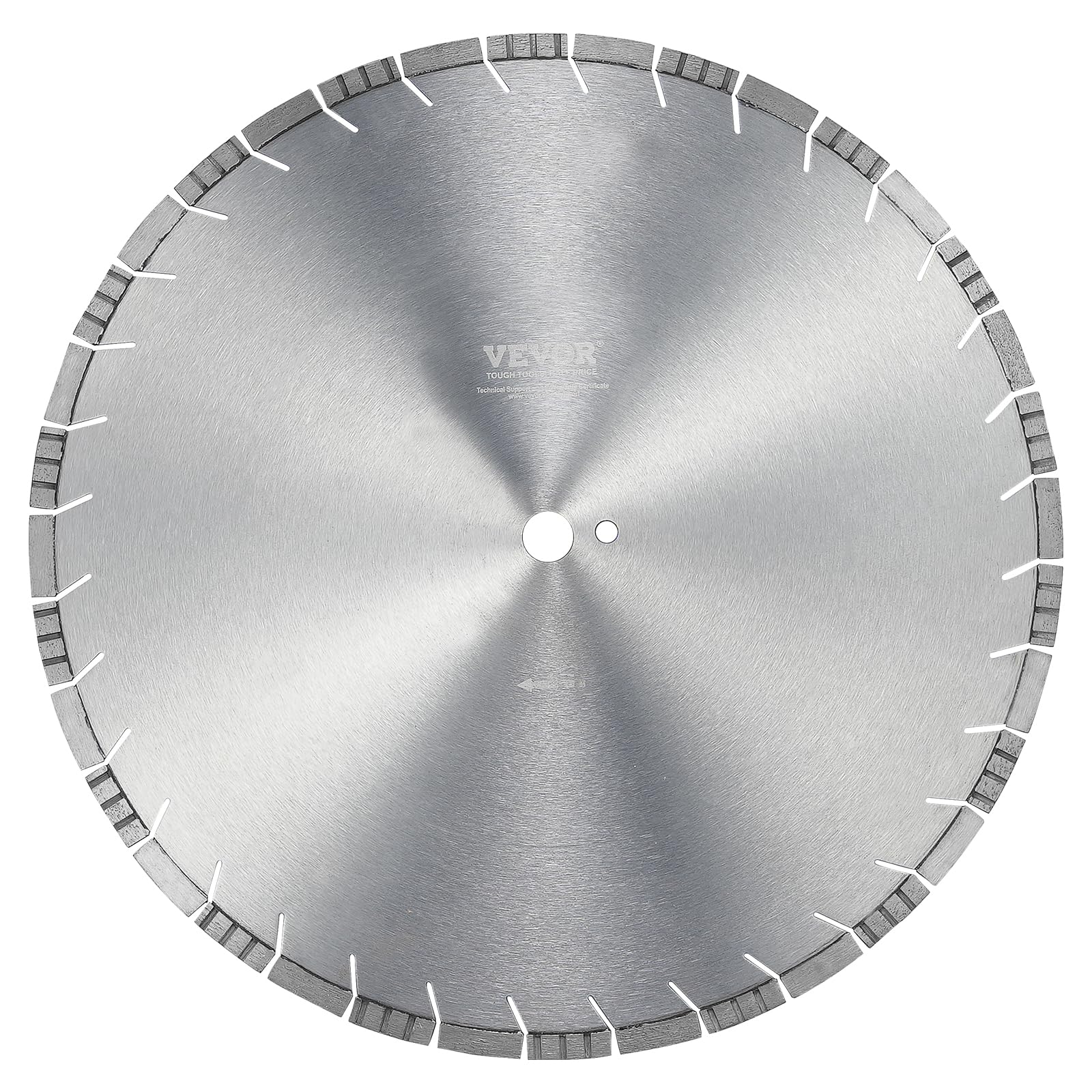 VEVOR Disco de Corte de Diamante 500 mm Disco de Diamante Húmedo o Seco Hoja de Sierra con Dientes Inclinados 12 mm Diámetro del Orificio Central Universal 25,4 mm Para Hormigón, Azulejos, Ladrillo