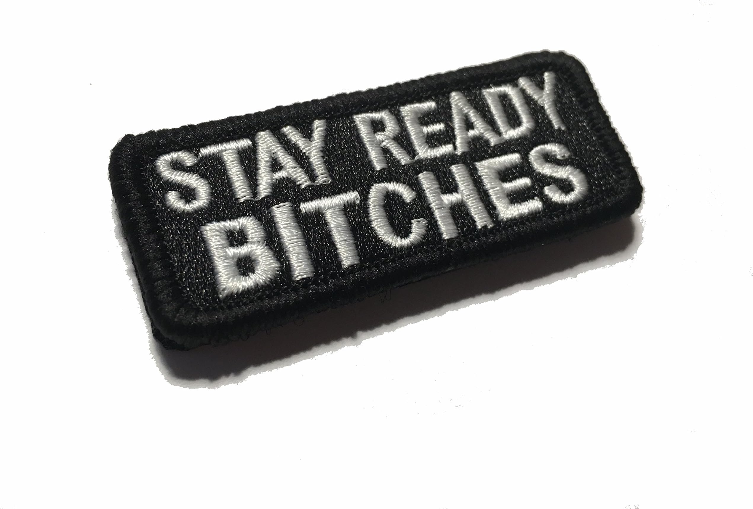 The Tactical Black Stay Ready Bitches (hook/loop) Morale Patch