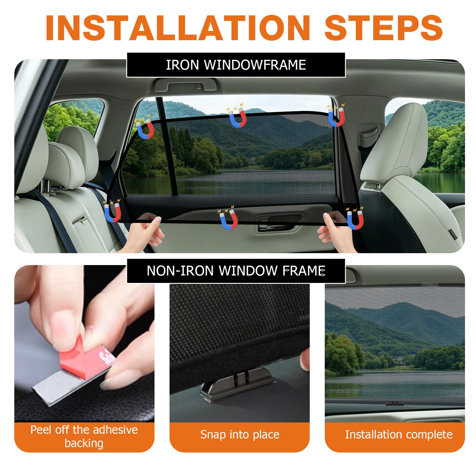 Parasole finestrini laterali posteriori auto VW Golf 7 2013-2021 magnetico protezione solare UV