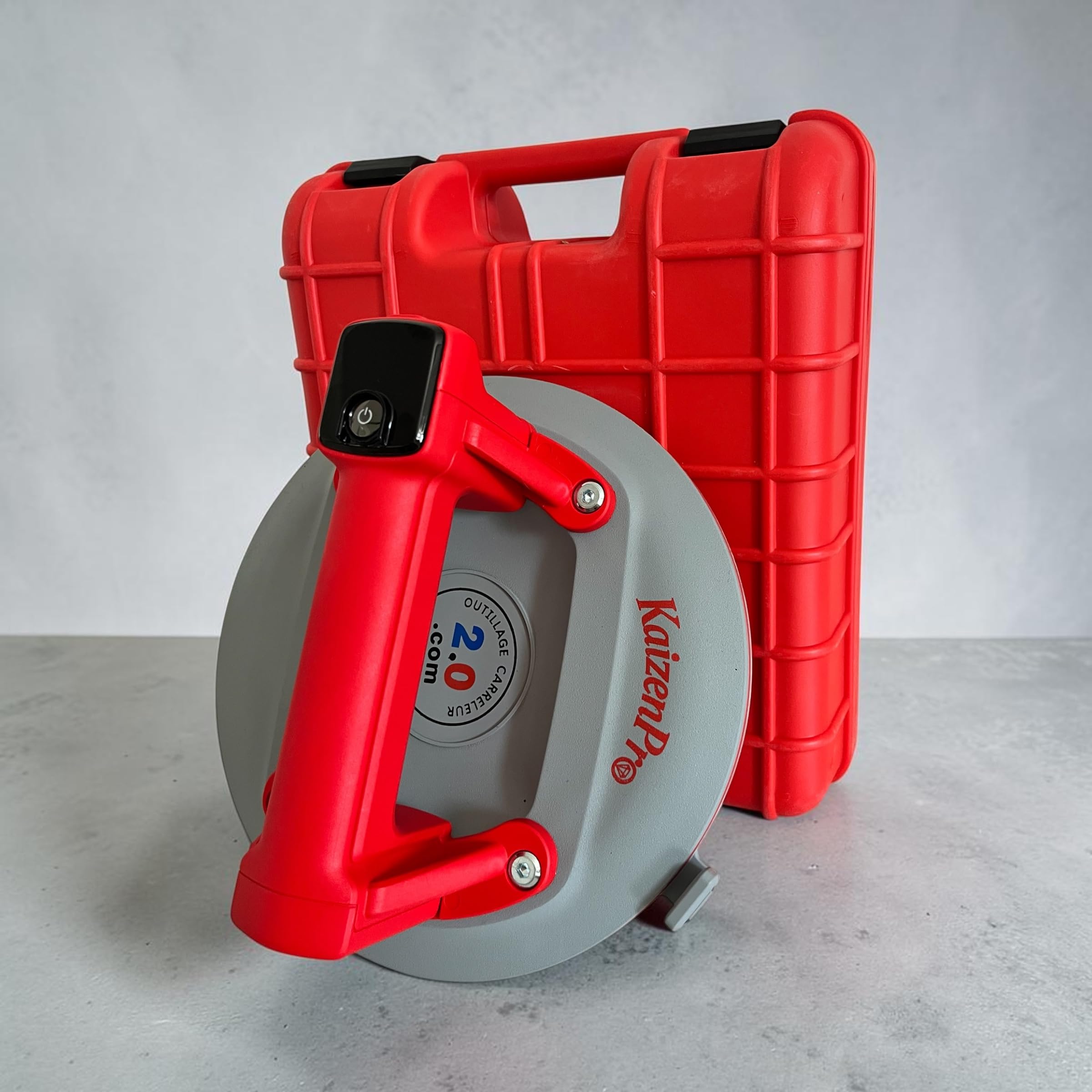 Ventosa elettrica professionale 260 kg Ø22 cm – aspirazione automatica – ricarica USB – sollevatore elettronico per piastrelle, vetro, marmo e gres porcellanato – presa forte – Outillage Carreleur 2.0