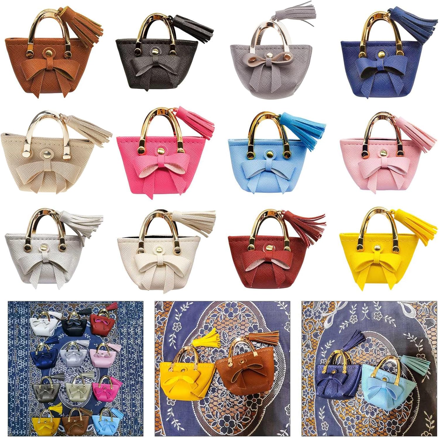 Miniature Handbag for Dolls Perfect for Imaginative Play Props Dolls Accessories Miniature Handbag for image 2