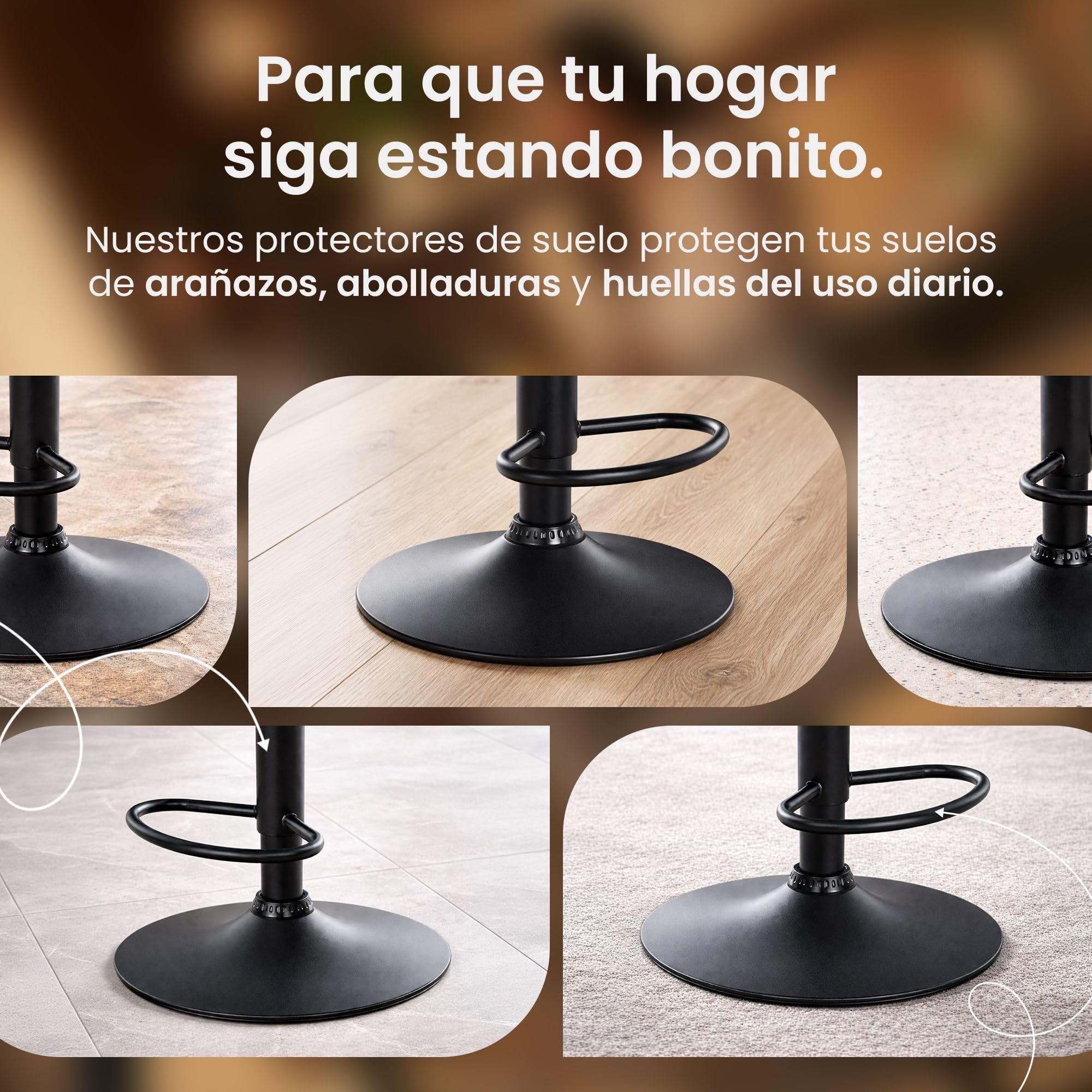CLP Taburete de Bar Mapun, Silla de Bar Regulable en Altura y giratoria 360 Grados, Acolchada, con Estructura Metalica para Cocina, Color:Gris Oscuro, Material:Tela