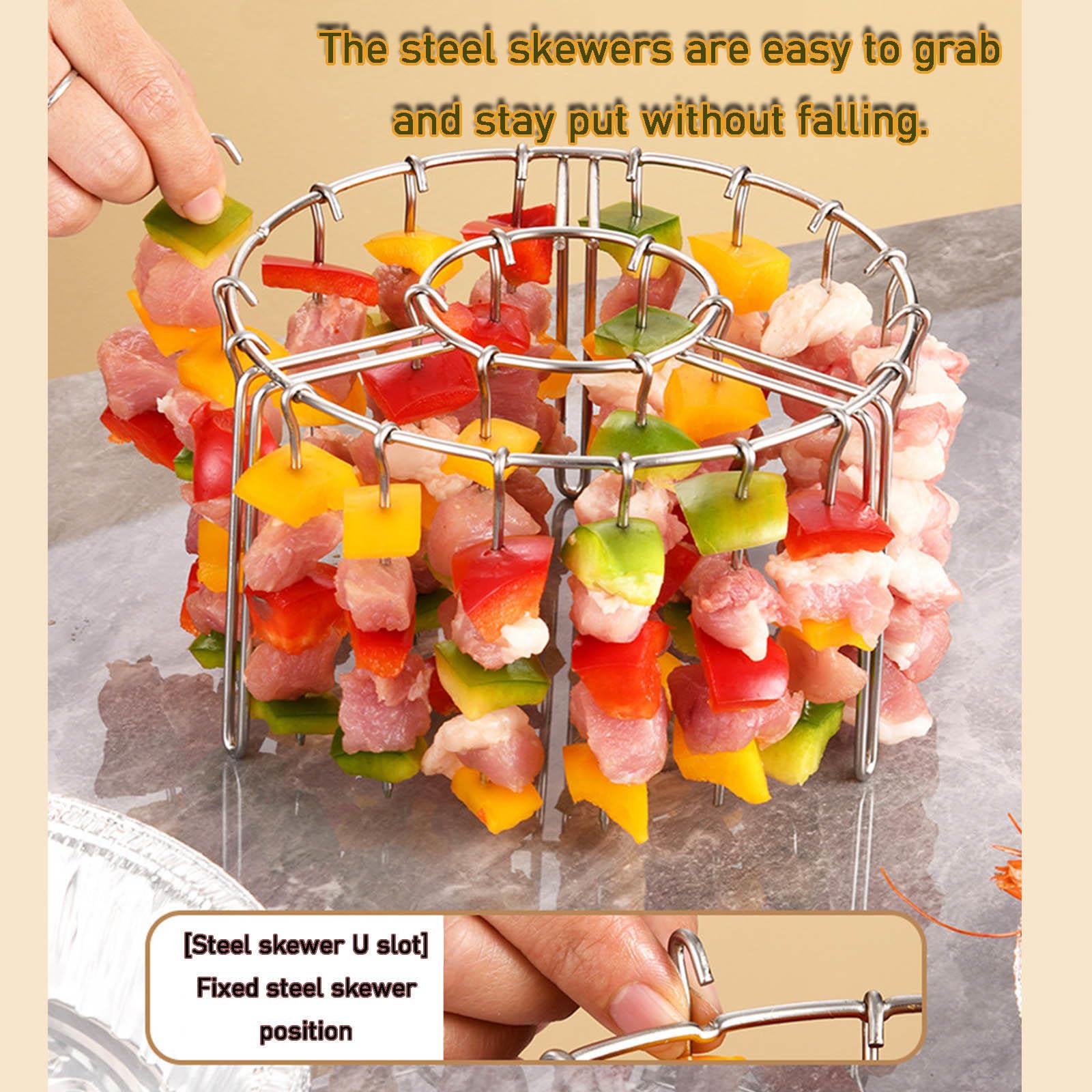 Amazon.com: Werpladua New Air Fryer Grill DIY All Kinds of skewers Air Fryer  Accessories Air Fryer Racks, Air Fryer Skewer Rack ‌, for Grilling Home  Kitchen Kabobs Airfryer,24skewers : Patio, Lawn &