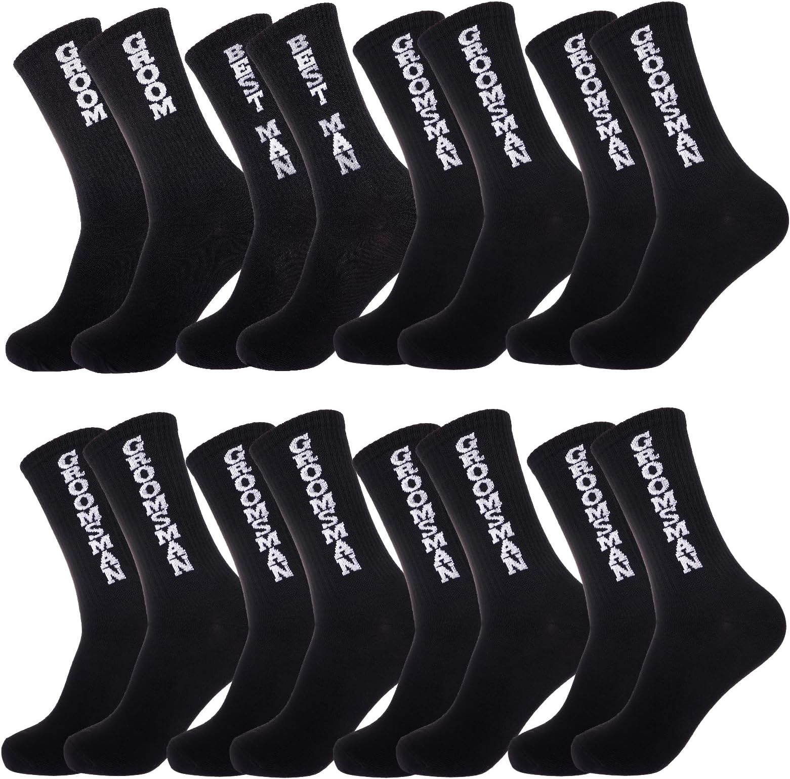8 Pairs Groom Groomsmen Gifts For Men Wedding Novelty Socks Funny Proposal Gifts Bestman