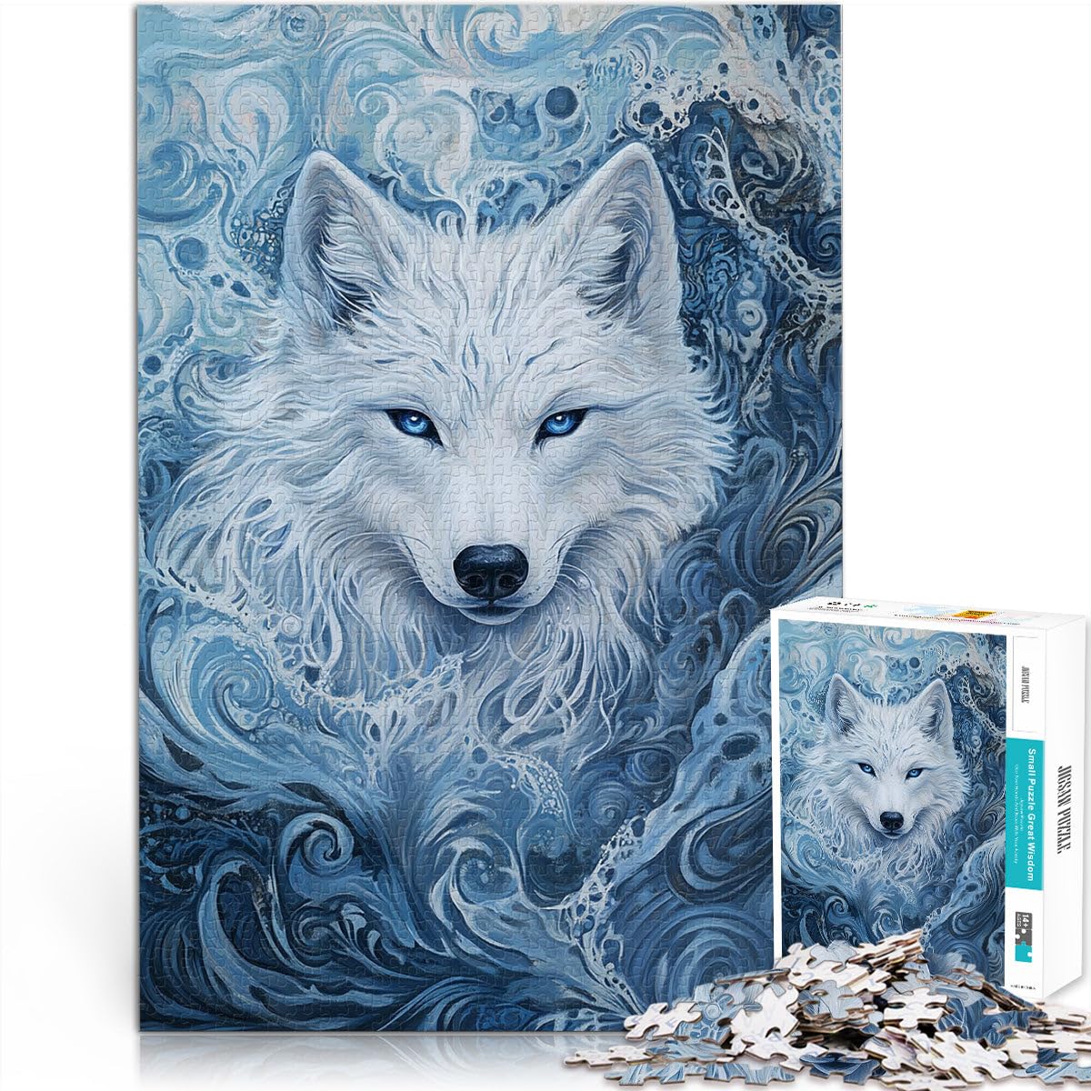 1000 Piece Jigsaws for Adults arctic fox Anspruchsvolles Spiel und Familienspaß Verbessern Sie das Gedächtnis38x26cm — image 1