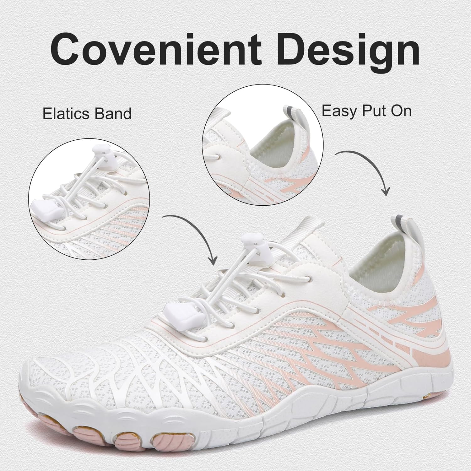 Barefoot Water Shoes for Women Men,Quick Dry Pro Barefoot Shoes with Wide Toe Box Healthy, Unisex Non-Slip Athletic Outdoor Hiking Footwear