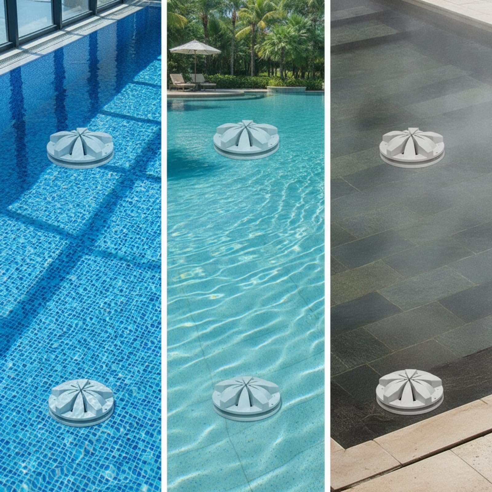 F Fityle Accesorio para Piscina de Drenaje con Rejilla Cubierta Antienredos Tapa Antivórtice para Empotrar Suaviza el Contiene Residuos Adecuado para Piscinas