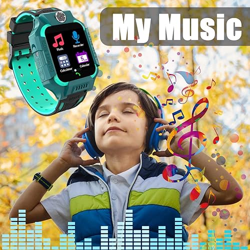 Miniatura 4 de PTHTECHUS Reloj inteligente de regalo para niños reloj inteligente para niños y niñas con SOS Help 7 juegos reproductor de música MP3 cámara HD