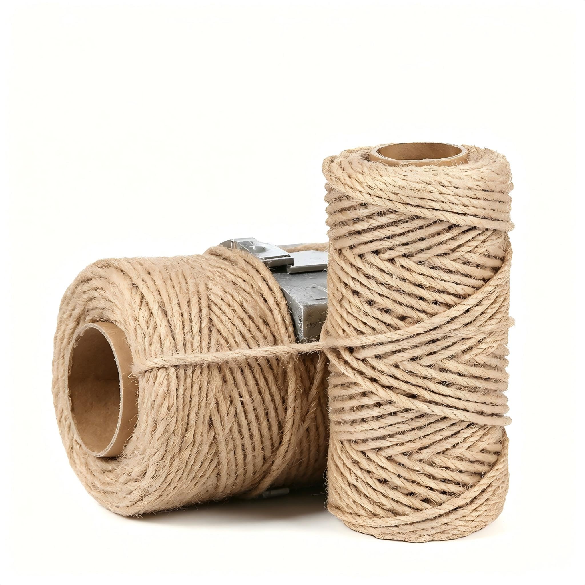 Jute Rope,3mm Thick Twisted Manila Ropes,Tug of War Rope, Natural Heavy Duty Hemp Rope for Swing Bed, Crafts, Railing, Tug of War, Home Decorating (656FT, 3mm)